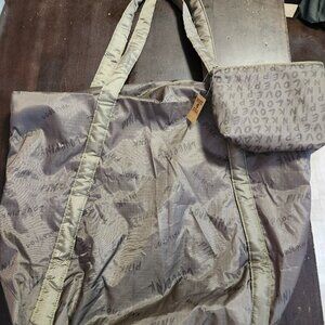 Pink polyester shoulder bag